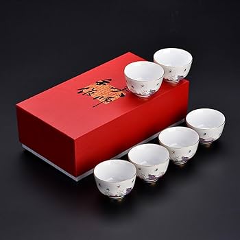 Amazon.com: P1361-单人办公茶具茶杯小青花Kung Fu Tea Sets Tea